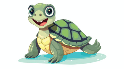 A turtle animal cartoon sticker