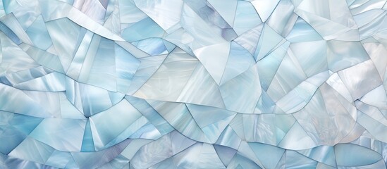 A close up of a fractured azure transparent material, resembling a shattered triangle. The electric blue pattern is reminiscent of water ripples - Powered by Adobe