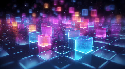 Obraz premium Abstract chaotic cube