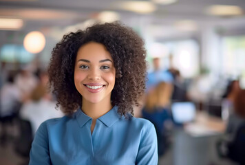 Young African American Professional: Woman Enjoying Work in Office Space - 768319630