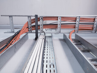 Cable connecting the power from the solar panel to the inverter. industrial power wiring solar...