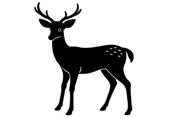 deer silhouette vector illustration