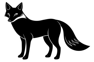 fox silhouette vector illustration