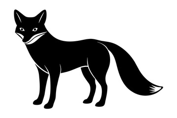 fox silhouette vector illustration