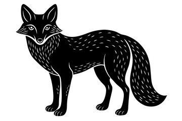 fox silhouette vector illustration