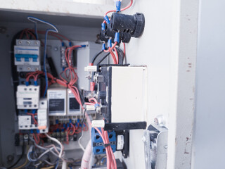 Electrical panel control water pump for submersible pump.