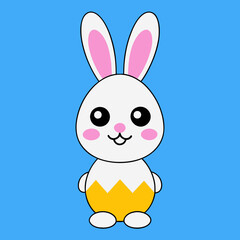 cute easter bunny illustration