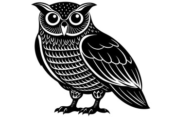 owl silhouette vector illustration
