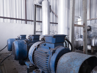 Industrial pump motor induction on water chiller system.