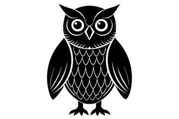 owl silhouette vector illustration