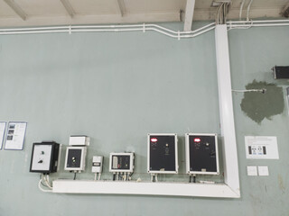 Air pressure control panel on industry, exhaust fan control panel.
