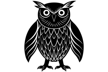 owl silhouette vector illustration