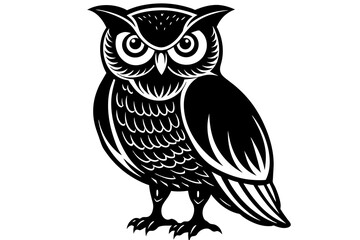 owl silhouette vector illustration