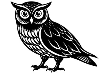 owl silhouette vector illustration