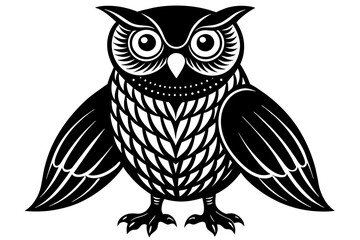 owl silhouette vector illustration