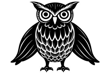 owl silhouette vector illustration