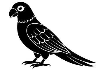 parrot silhouette vector illustration