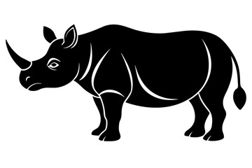 rhino silhouette vector illustration
