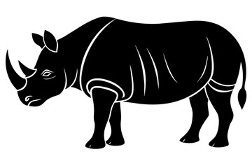 rhino silhouette vector illustration