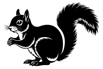 squirrel silhouette vector illustration