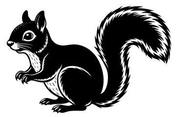 squirrel silhouette vector illustration