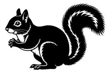 squirrel silhouette vector illustration