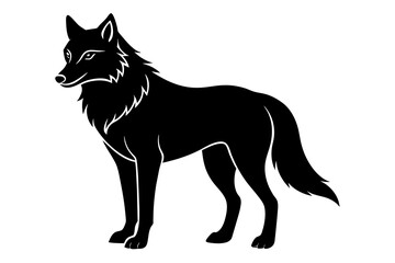 wolf silhouette vector illustration