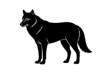 wolf silhouette vector illustration