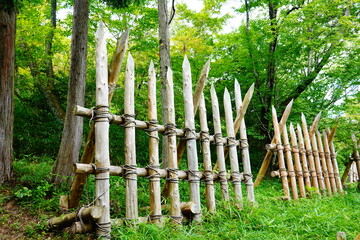 岐阜　関ケ原　石田三成陣　馬防柵
