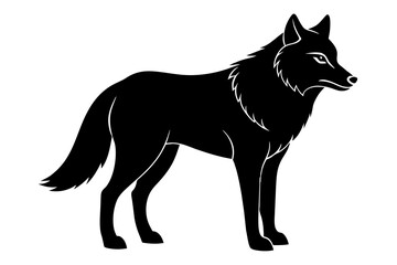 wolf silhouette vector illustration