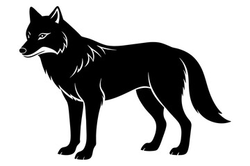 wolf silhouette vector illustration