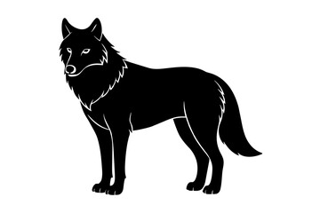 wolf silhouette vector illustration