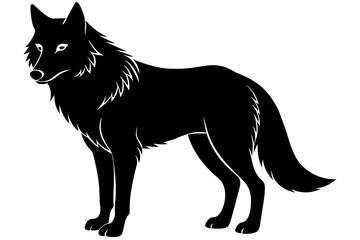 wolf silhouette vector illustration