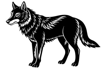 wolf silhouette vector illustration