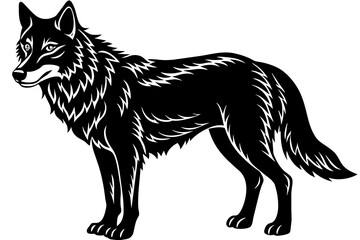 wolf silhouette vector illustration