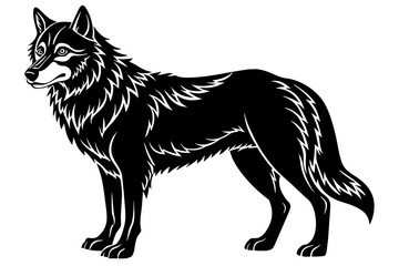 wolf silhouette vector illustration