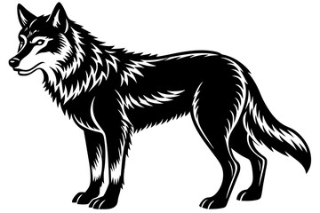 wolf silhouette vector illustration