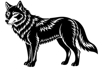 wolf silhouette vector illustration