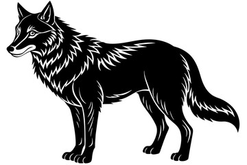 wolf silhouette vector illustration