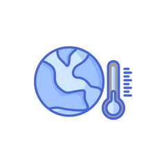 
global temperature drop icon,global cooling vector illustration