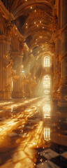 Stone Mason, Chisel, Old master craftsman, painstakingly carving ornate details into ancient cathedral walls, bathed in soft candlelight, creating a 3D render, illuminated by golden hour lighting, wit