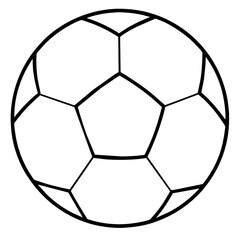 Fototapeta premium Soccer Ball Fine Line Illustration
