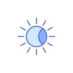 
Eclipse icon, phenomenon icon isolated on white background, suitable for websites, blogs, logos, graphic design, social media, UI, mobile apps, vector illustration