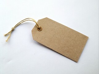 Craft Cardboard Tags on White Background - Eco-Friendly Craft Supplies