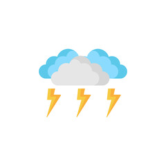 Thunder strom Icon , weather  icon isolated on white background, suitable for websites, blogs, logos, graphic design, social media, UI, mobile apps, vector illustration
