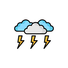 Thunder strom Icon , weather  icon isolated on white background, suitable for websites, blogs, logos, graphic design, social media, UI, mobile apps, vector illustration