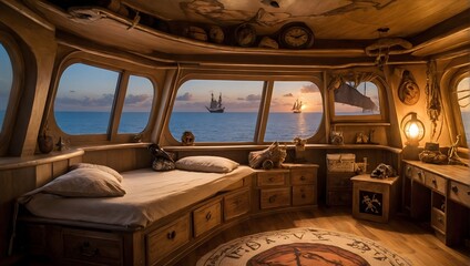 Nautical Nook: Pirate-Themed Adventure Zone with Handmade Details