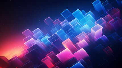 Obraz premium Color image of many cubes
