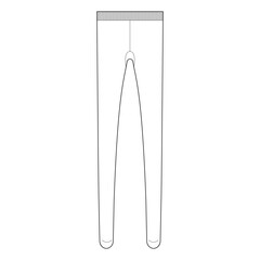 Tights Pantyhose Fashion accessory clothing technical illustration stocking. Vector front view for Men, women, unisex style, flat template CAD mockup sketch outline isolated on white background