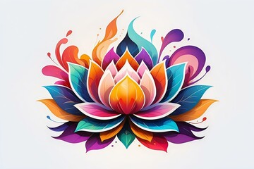 Abstract Lotus Design.
An isolated, colorful lotus illustration ideal for wellness and spirituality-themed designs.